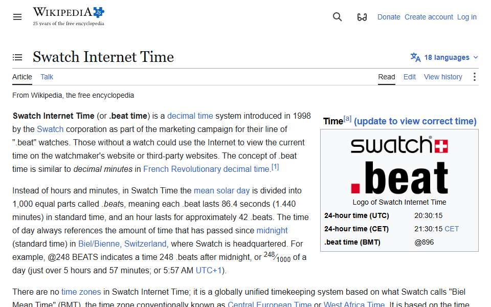 Screenshot of en.wikipedia.org captured 2026-07-20