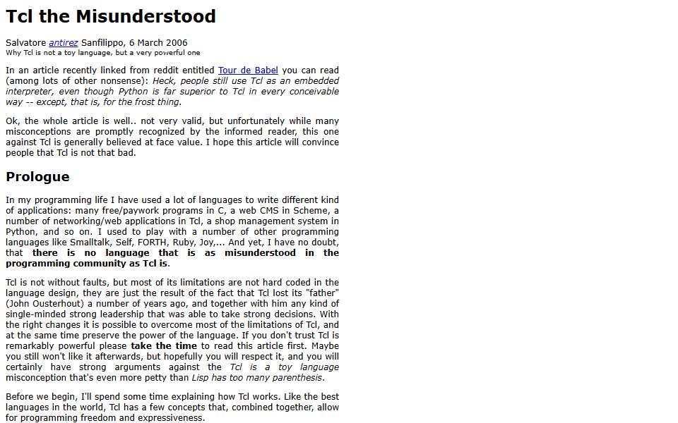 Screenshot of antirez.com captured 2026-07-20