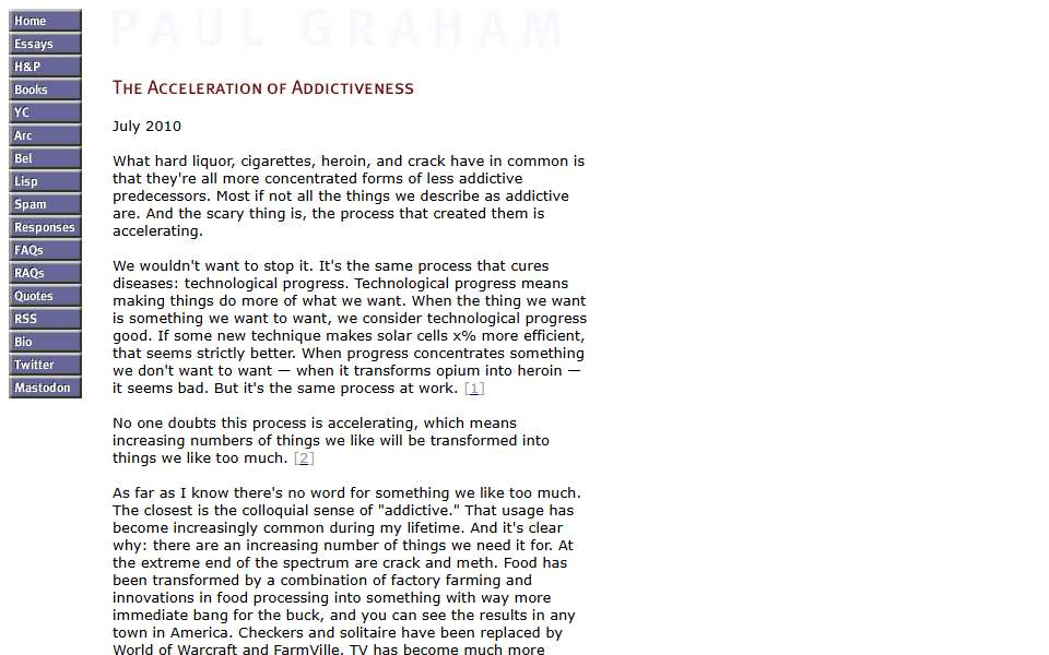 Screenshot of www.paulgraham.com captured 2026-07-20
