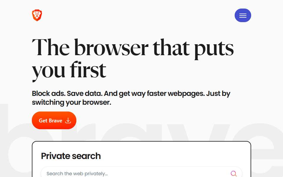 Screenshot of brave.com captured 2026-07-20