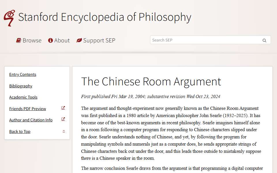 Screenshot of plato.stanford.edu captured 2026-07-20