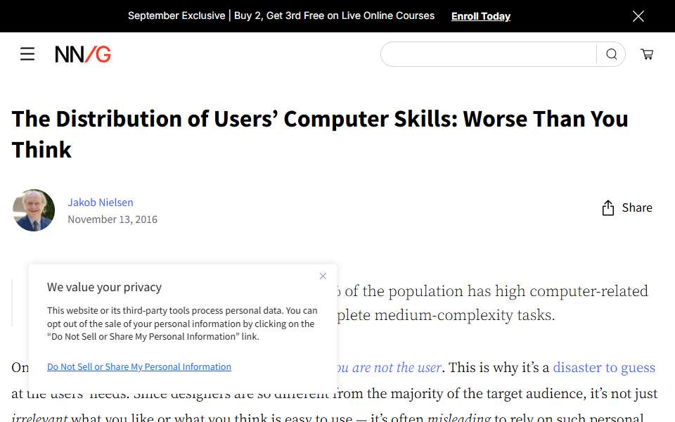 Screenshot of www.nngroup.com captured 2026-07-20