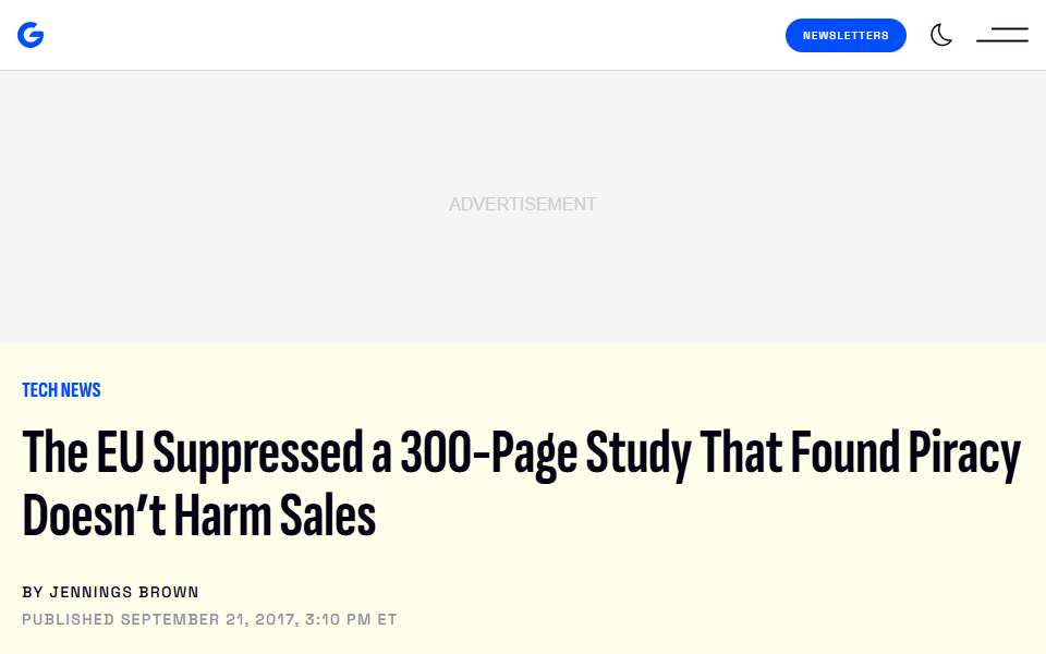Screenshot of gizmodo.com captured 2026-07-20