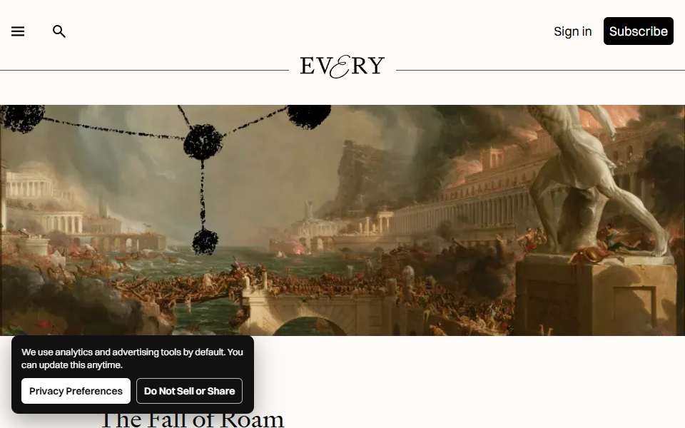 Screenshot of every.to captured 2026-07-20