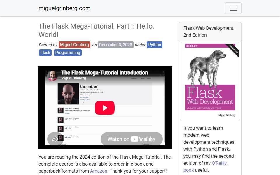 Screenshot of blog.miguelgrinberg.com captured 2026-07-20