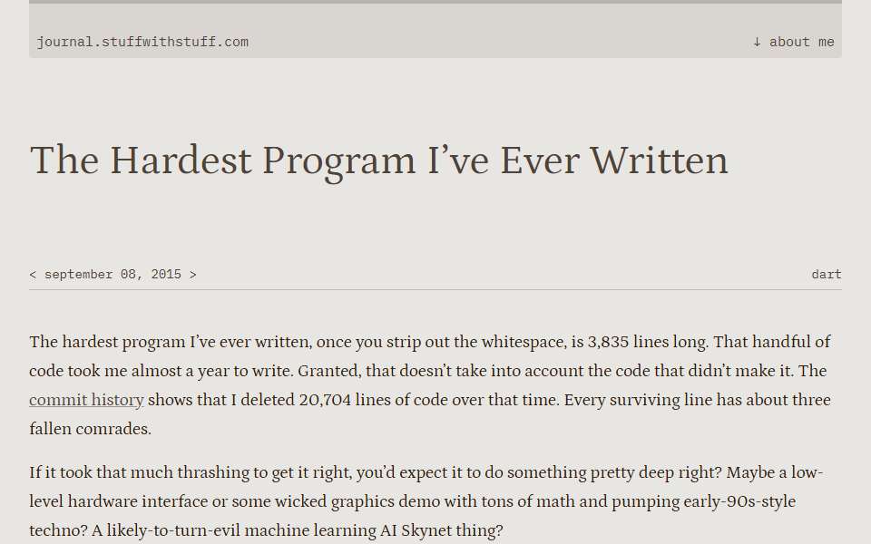 Screenshot of journal.stuffwithstuff.com captured 2026-07-20