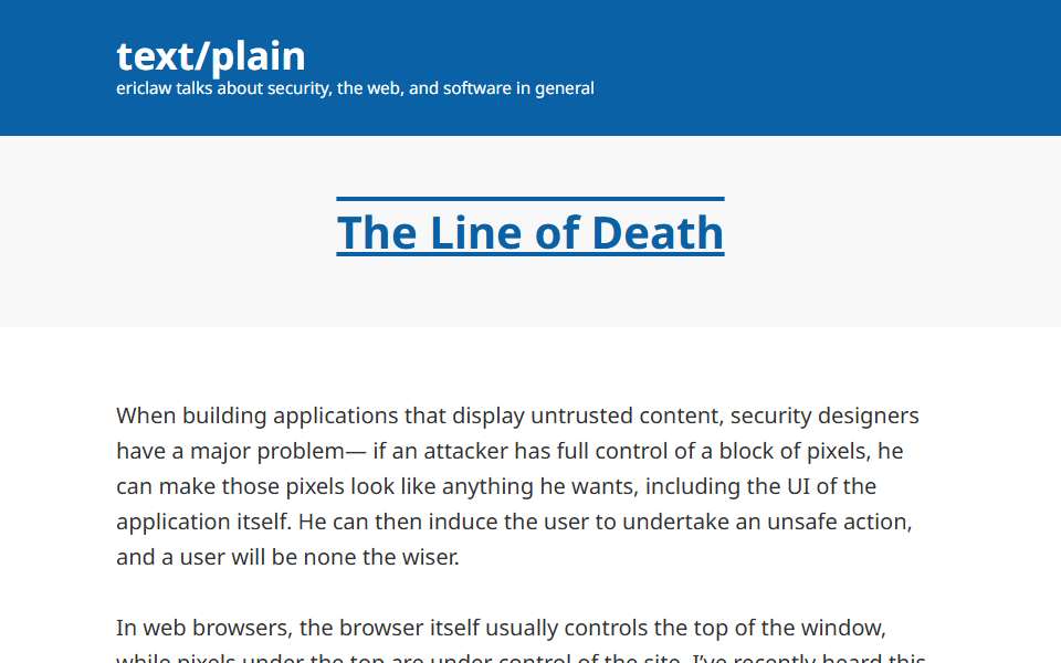Screenshot of textslashplain.com captured 2026-07-20