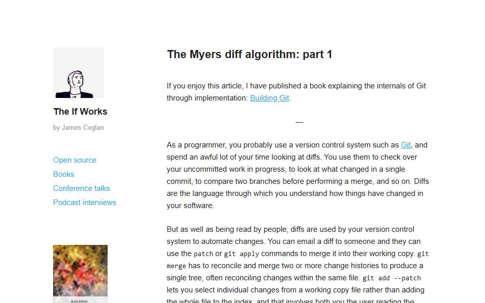 Screenshot of blog.jcoglan.com captured 2026-07-20