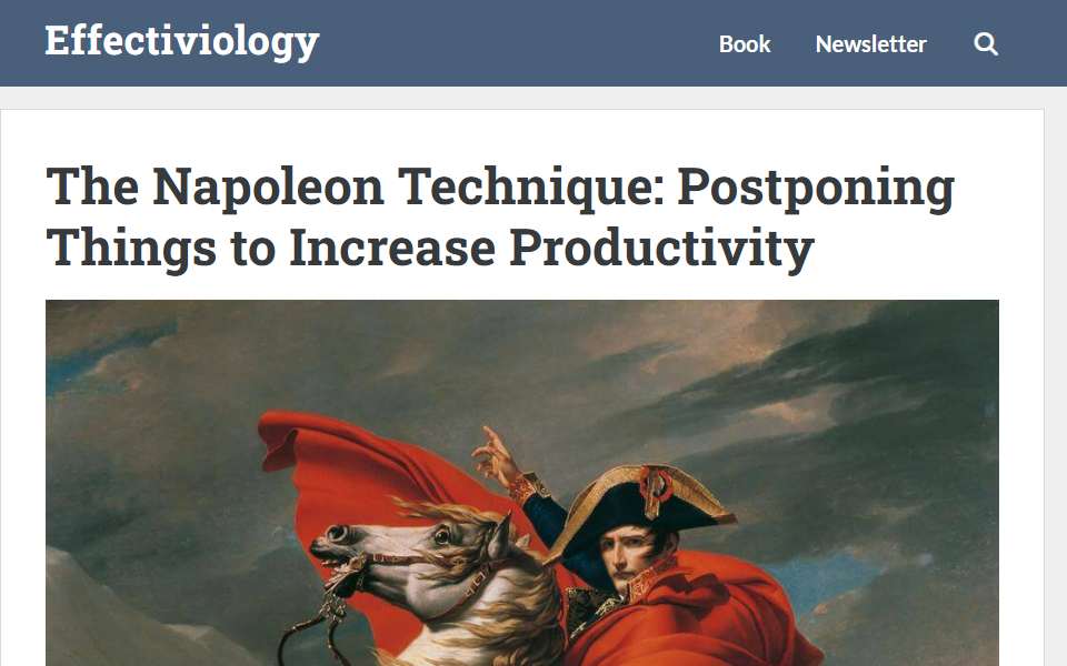 Screenshot of effectiviology.com captured 2026-07-20