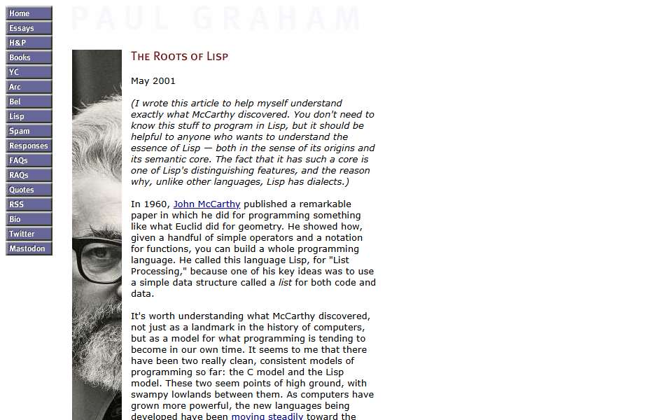 Screenshot of www.paulgraham.com captured 2026-07-20