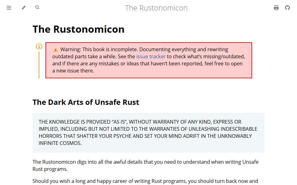 Screenshot of doc.rust-lang.org captured 2026-07-20