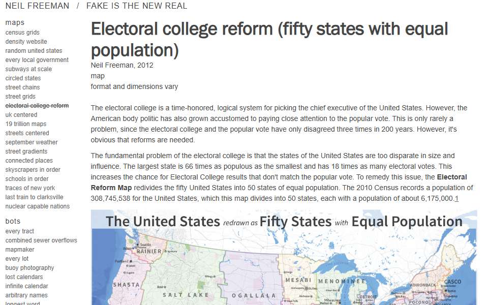 Screenshot of fakeisthenewreal.org captured 2026-07-20