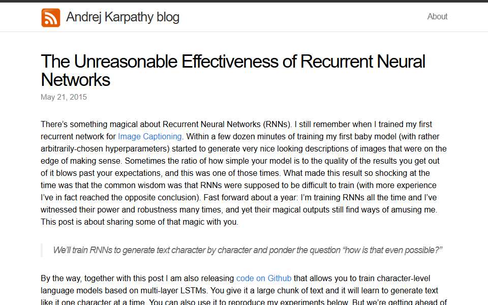 Screenshot of karpathy.github.io captured 2026-07-20