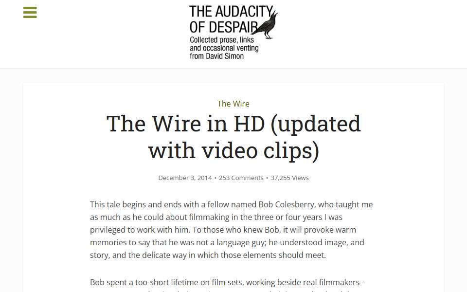 Screenshot of davidsimon.com captured 2026-07-20