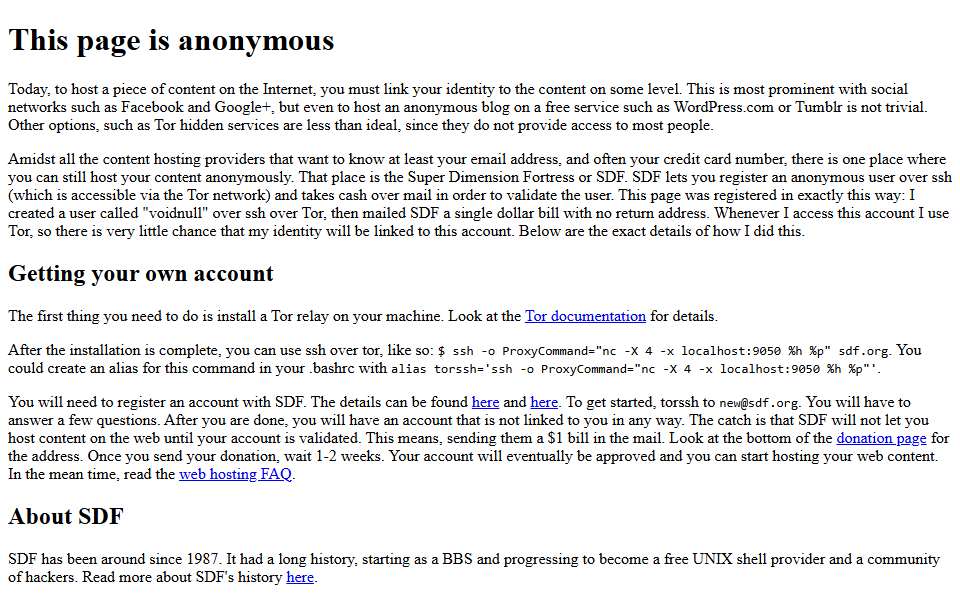 Screenshot of voidnull.sdf.org captured 2026-07-20