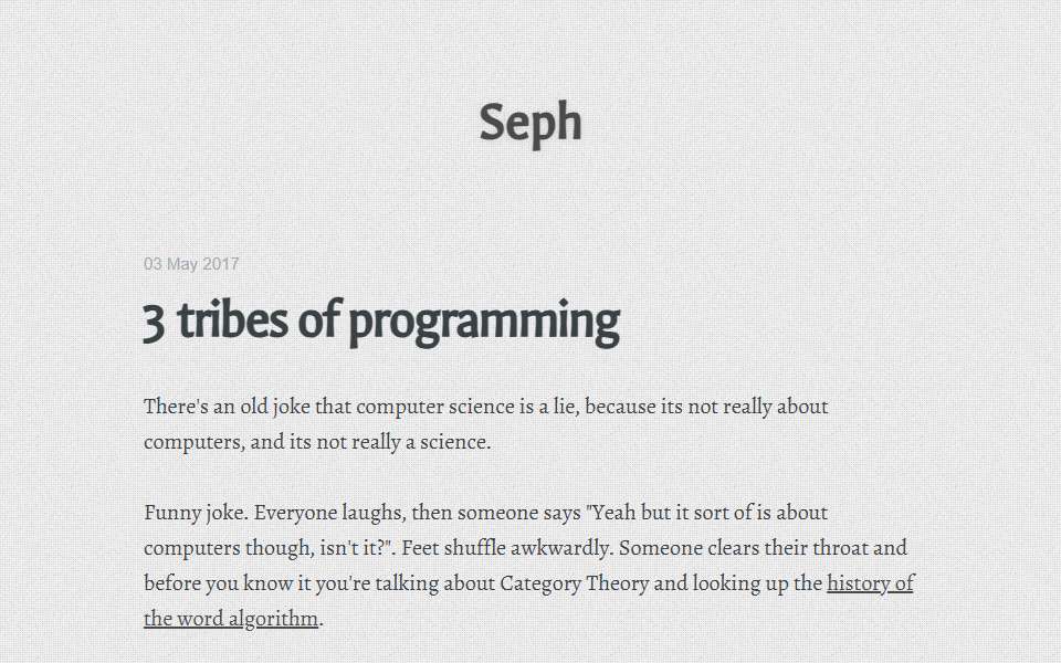 Screenshot of josephg.com captured 2026-07-20