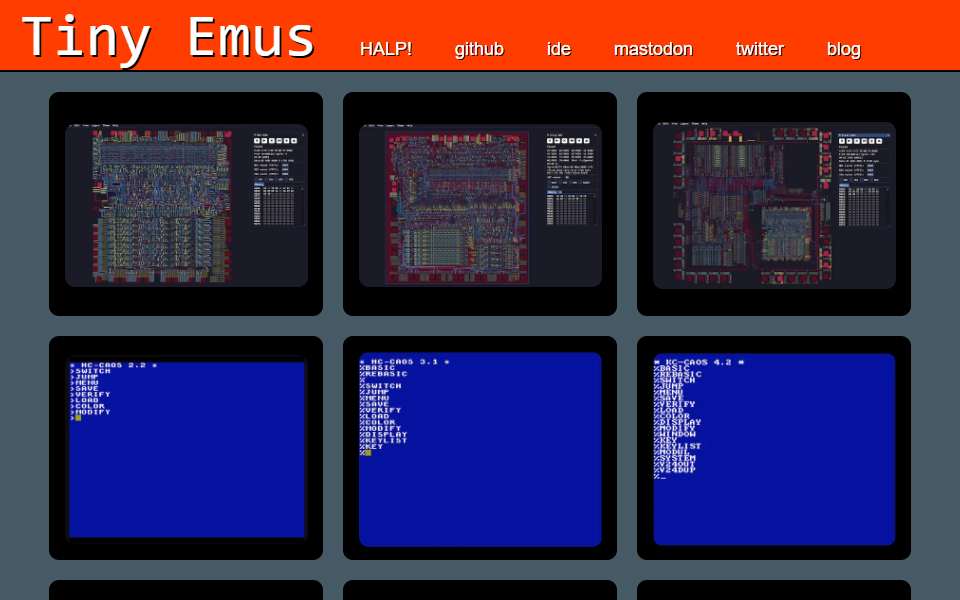 Screenshot of floooh.github.io captured 2026-07-20