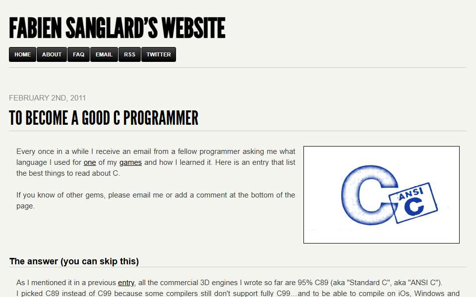 Screenshot of fabiensanglard.net captured 2026-07-20