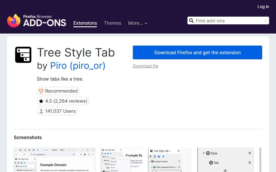 Screenshot of addons.mozilla.org captured 2026-07-20