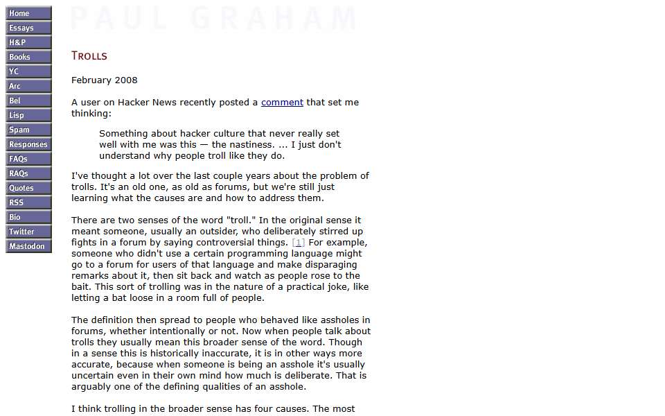 Screenshot of www.paulgraham.com captured 2026-07-20