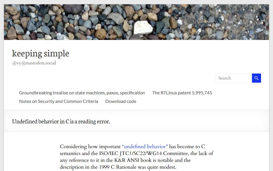 Screenshot of www.yodaiken.com captured 2026-07-20