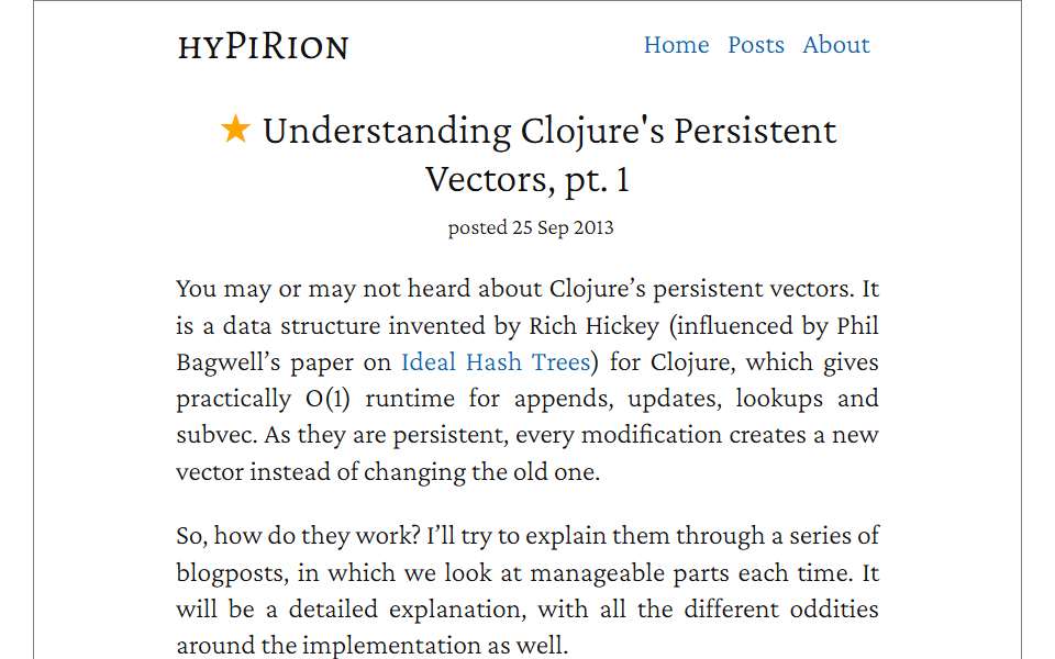 Screenshot of hypirion.com captured 2026-07-20