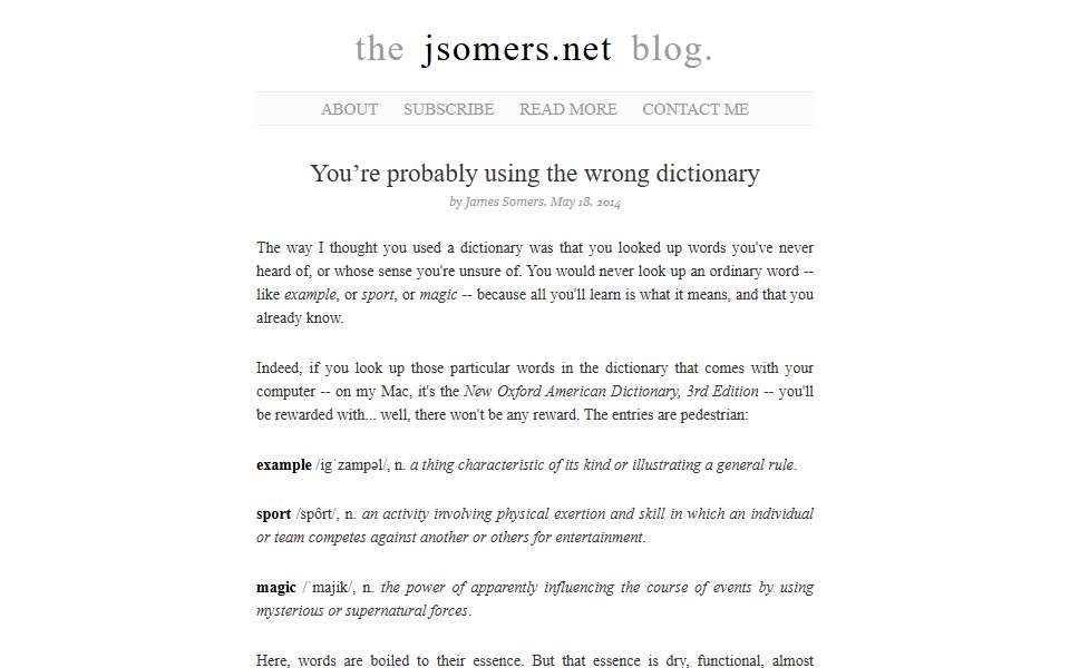 Screenshot of jsomers.net captured 2026-07-20