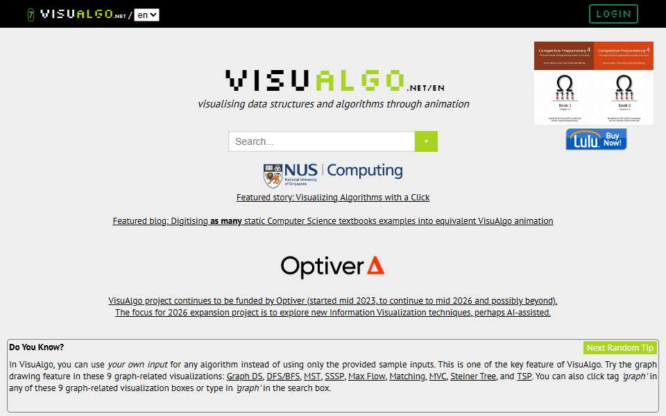 Screenshot of visualgo.net captured 2026-07-20