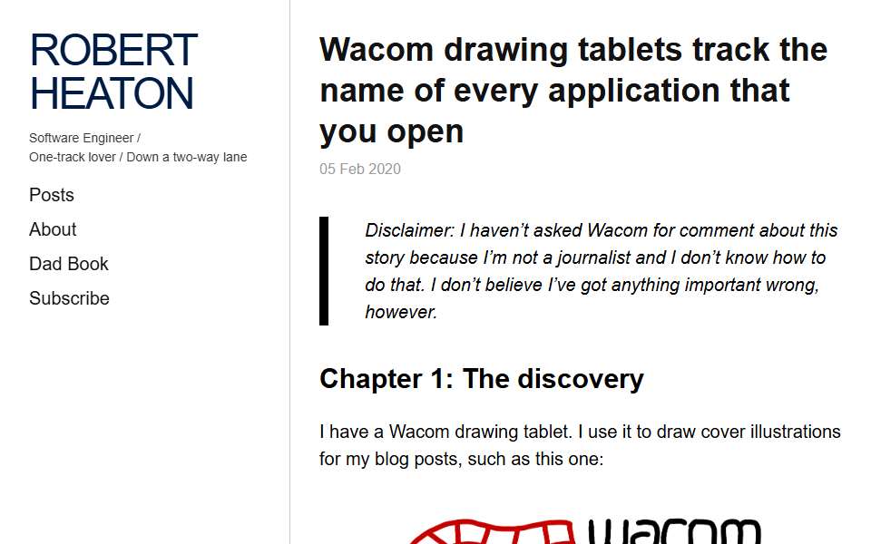 Screenshot of robertheaton.com captured 2026-07-20