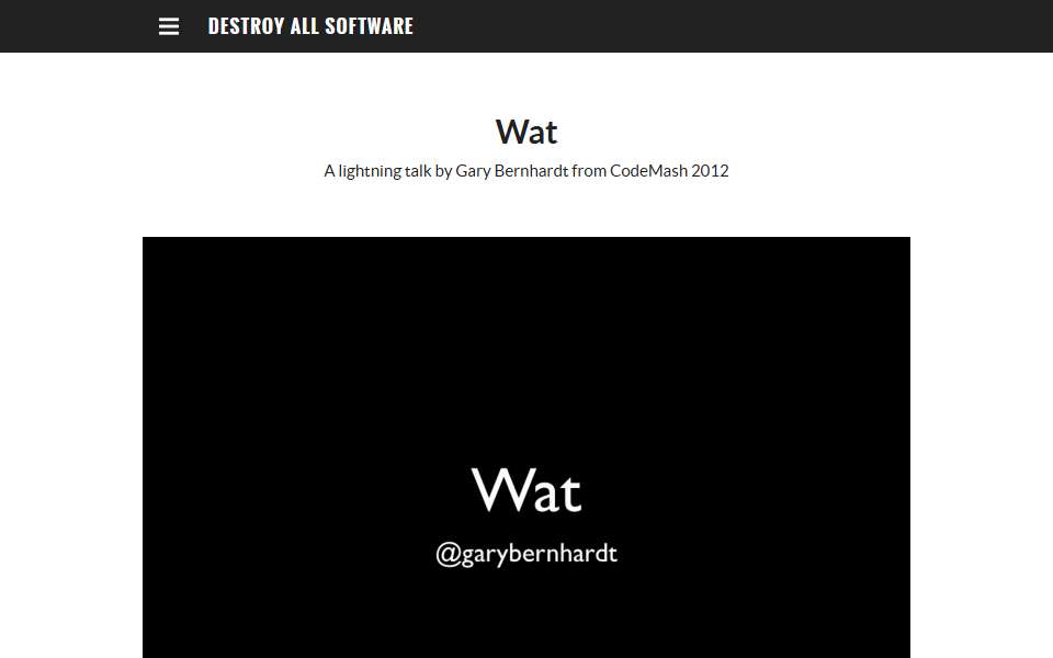 Screenshot of www.destroyallsoftware.com captured 2026-07-20