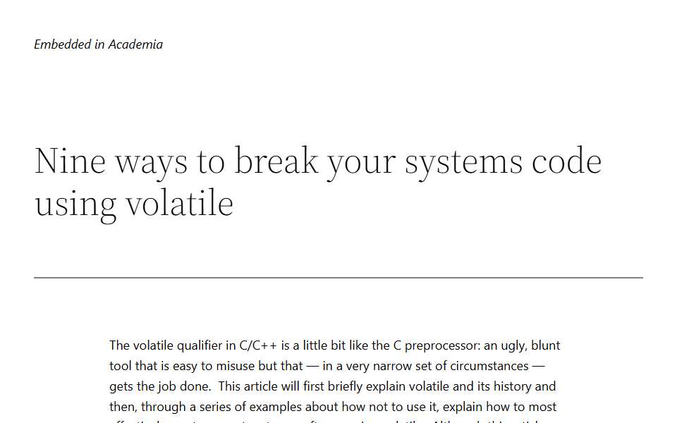 Screenshot of blog.regehr.org captured 2026-07-20