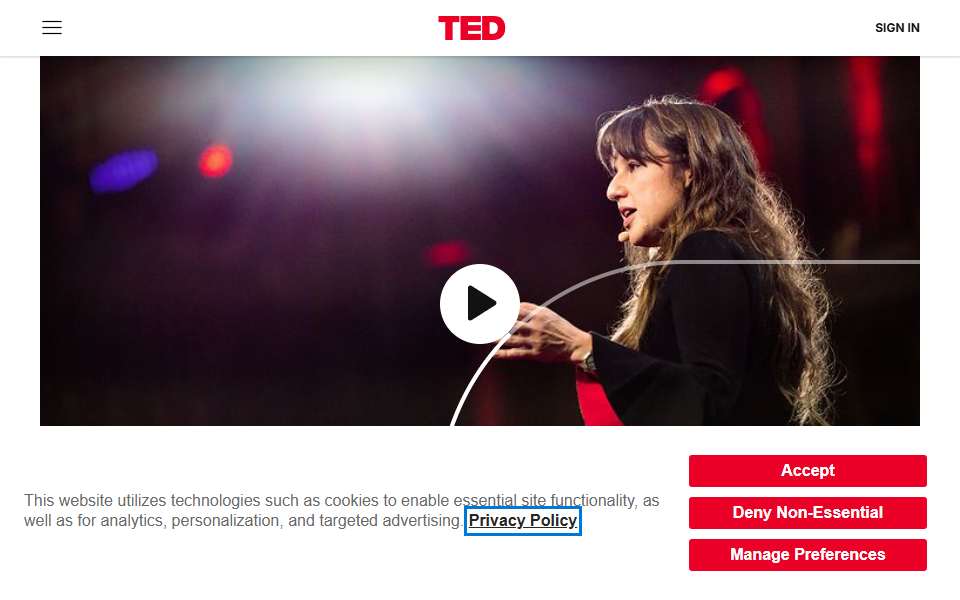 Screenshot of www.ted.com captured 2026-07-20