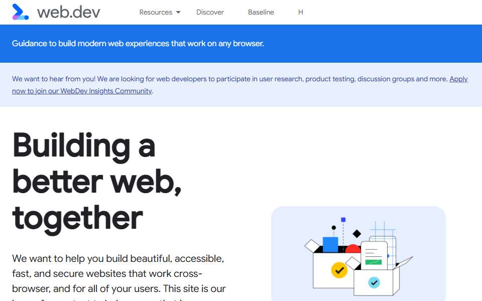 Screenshot of developers.google.com captured 2026-07-20