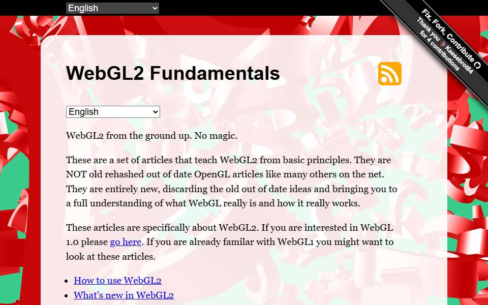 Screenshot of webgl2fundamentals.org captured 2026-07-20