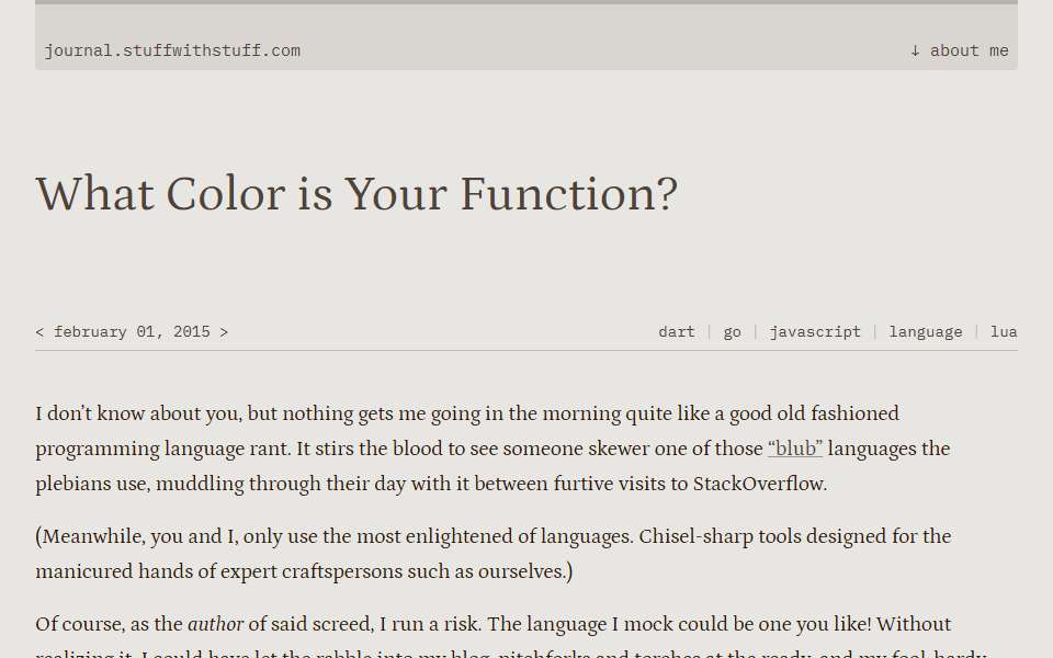 Screenshot of journal.stuffwithstuff.com captured 2026-07-20