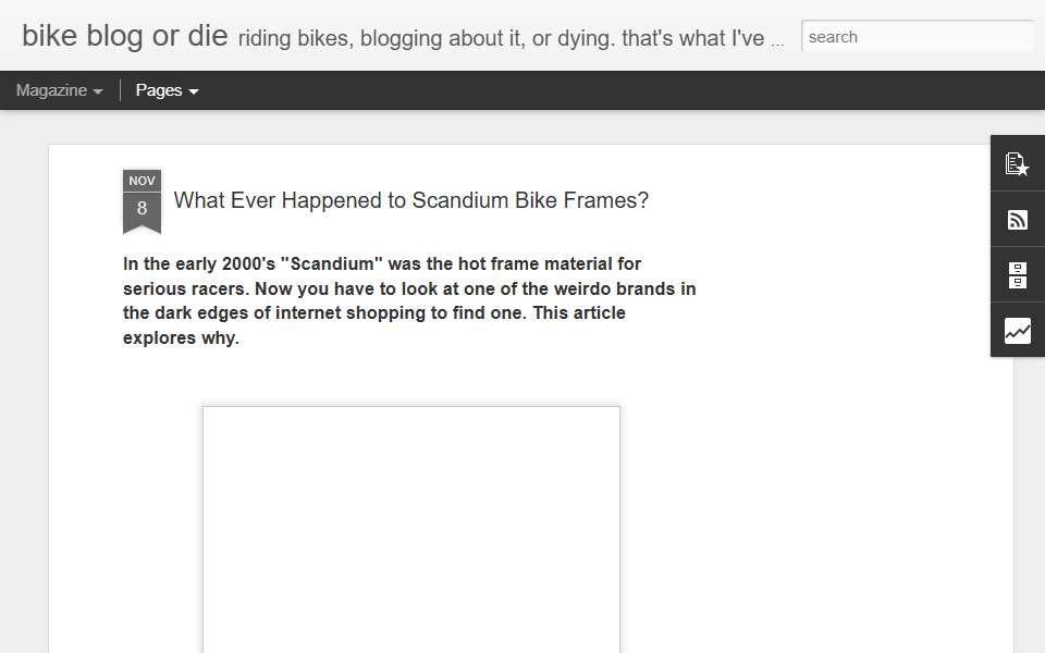 Screenshot of www.bikeblogordie.com captured 2026-07-20
