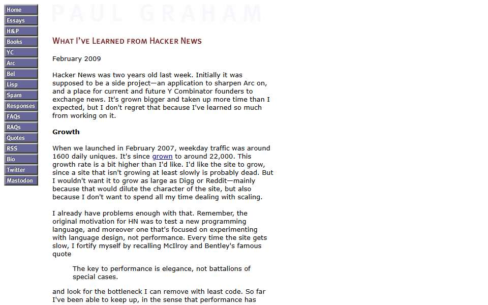 Screenshot of www.paulgraham.com captured 2026-07-20