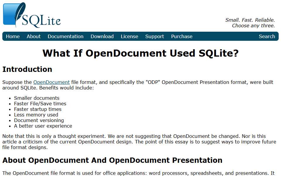 Screenshot of www.sqlite.org captured 2026-07-20