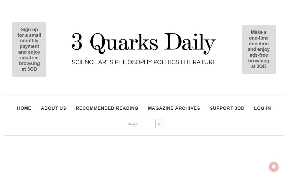 Screenshot of 3quarksdaily.com captured 2026-07-20