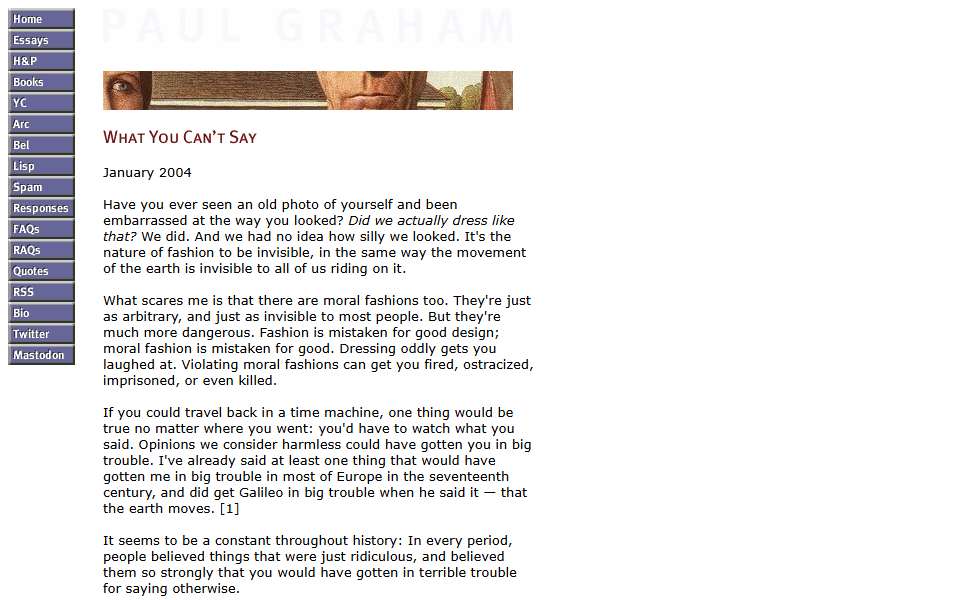 Screenshot of www.paulgraham.com captured 2026-07-20