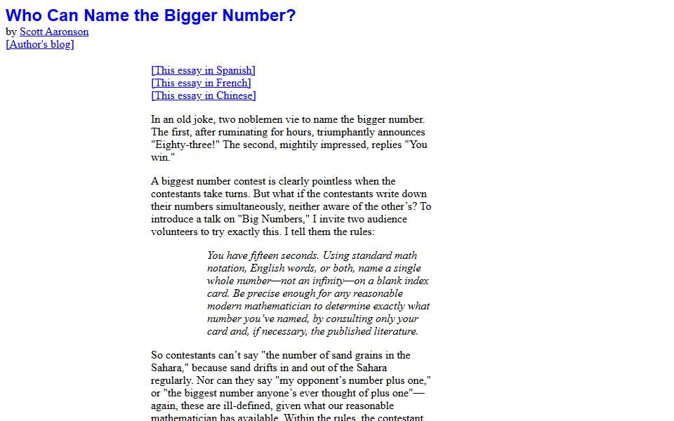 Screenshot of www.scottaaronson.com captured 2026-07-20