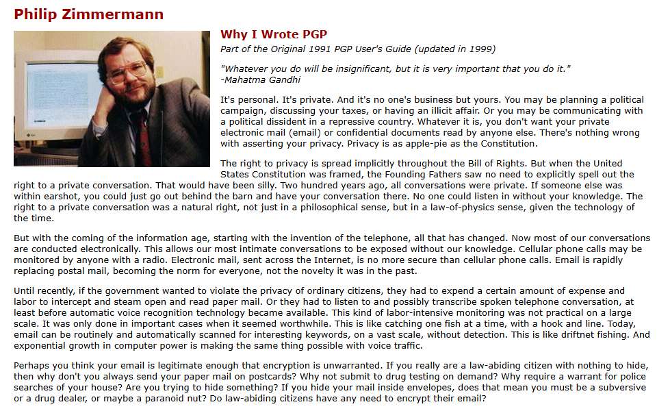 Screenshot of www.philzimmermann.com captured 2026-07-20