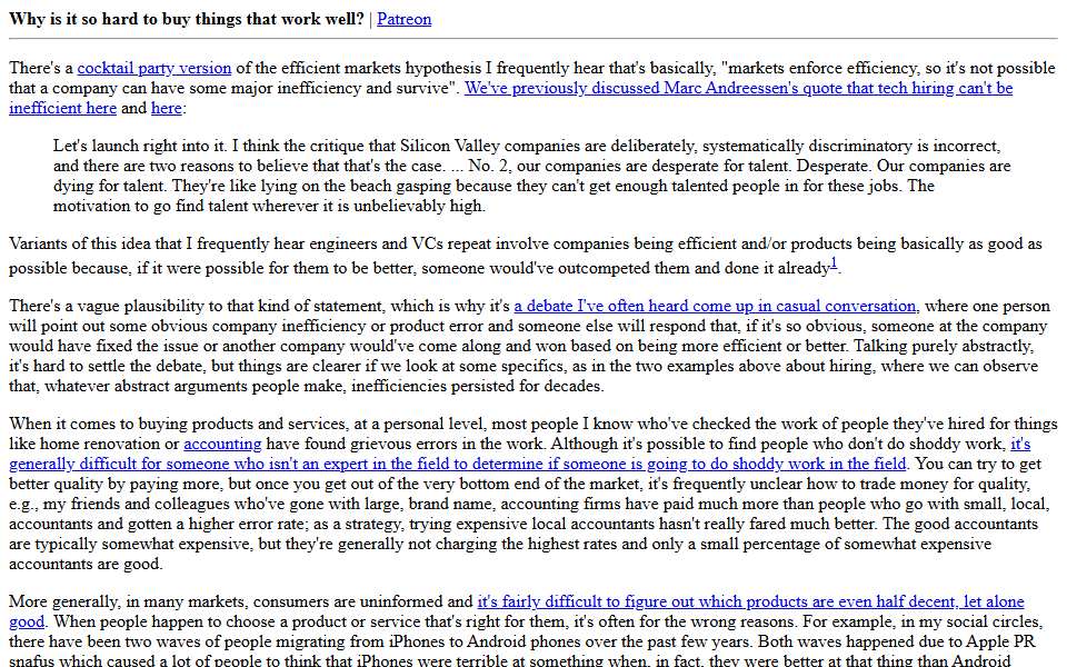 Screenshot of danluu.com captured 2026-07-20