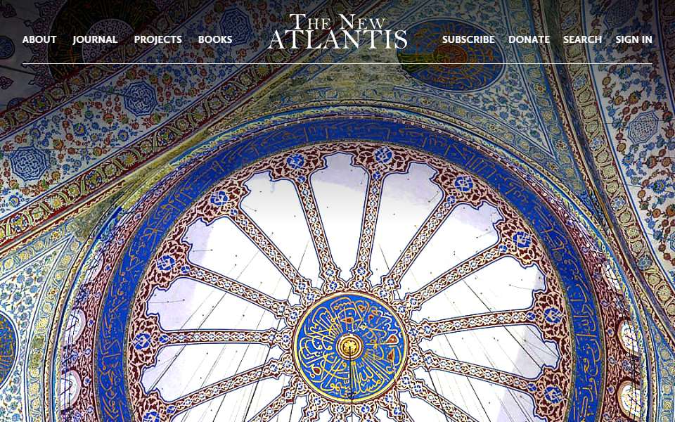 Screenshot of www.thenewatlantis.com captured 2026-07-20