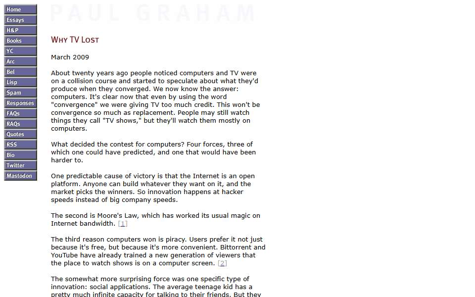 Screenshot of www.paulgraham.com captured 2026-07-20