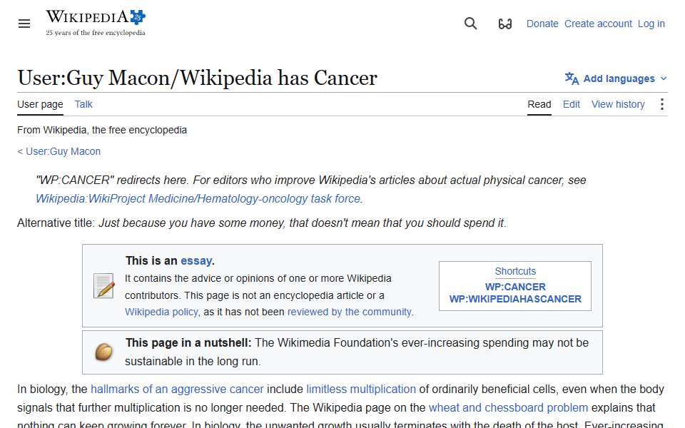 Screenshot of en.wikipedia.org captured 2026-07-20