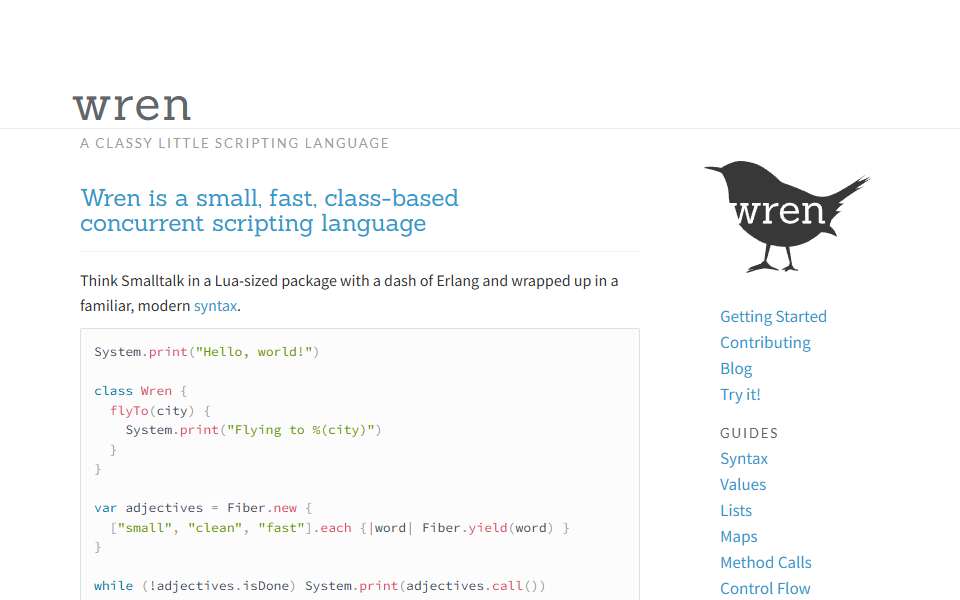 Screenshot of wren.io captured 2026-07-20