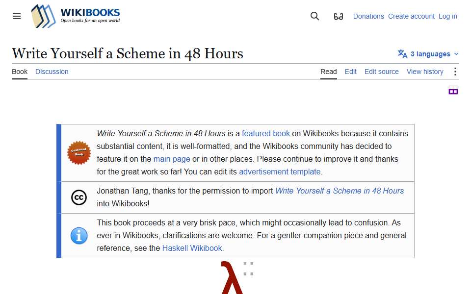 Screenshot of en.wikibooks.org captured 2026-07-20