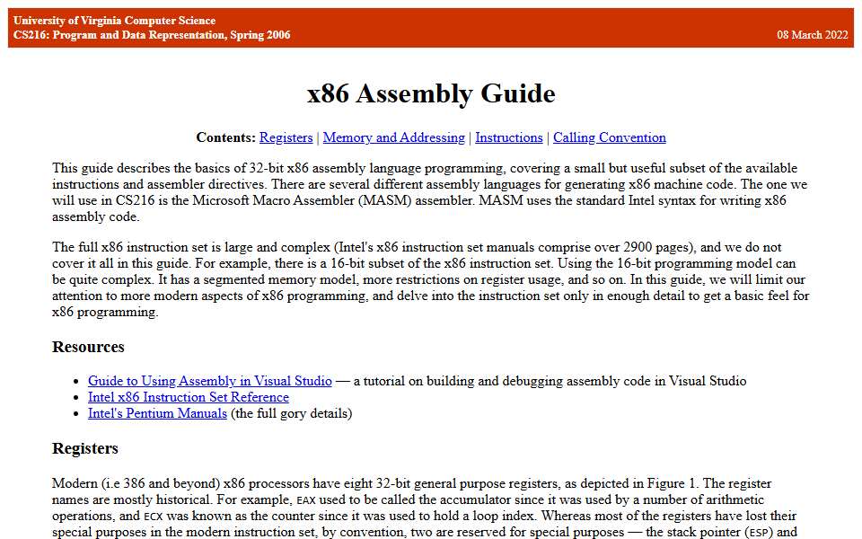 Screenshot of www.cs.virginia.edu captured 2026-07-20