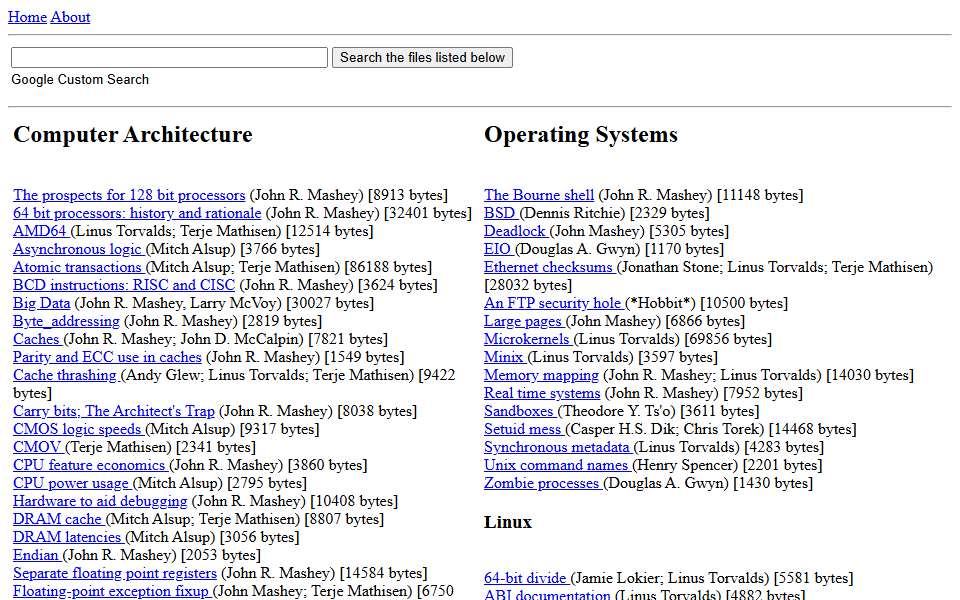 Screenshot of yarchive.net captured 2026-07-20